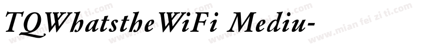 TQWhatstheWiFi Mediu字体转换
